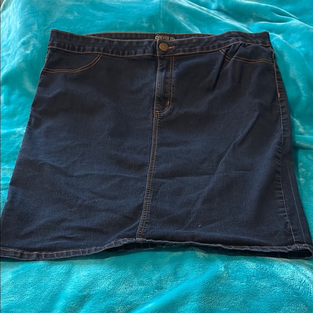 Dark Blue Denim Skirt